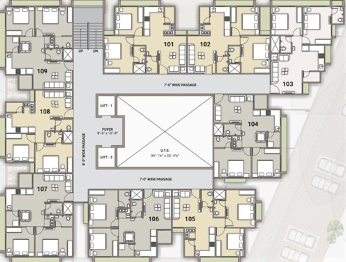  adhyay Adhyay Cluster Plan from 1st to 7th Floor