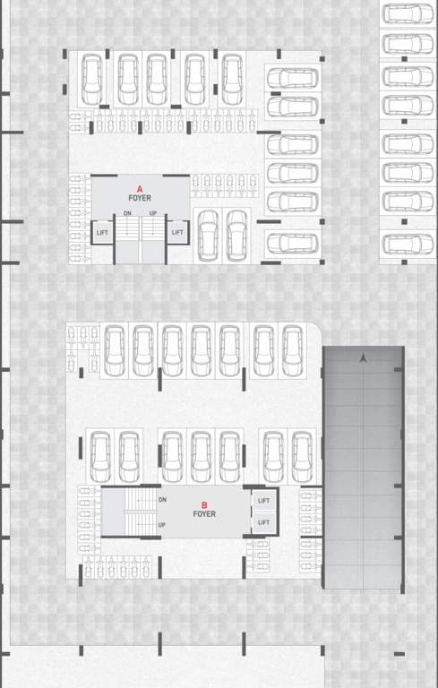  shivansh glorious Block A and Block B Cluster Plan for Basement Floor
