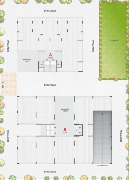  shivansh-glorious Block A and Block B Cluster Plan for ground Floor
