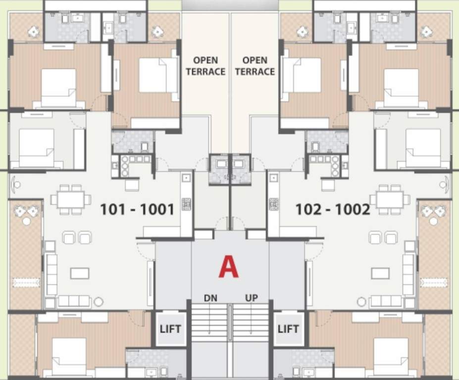  shivansh glorious Block A Cluster Plan for 1st Floor