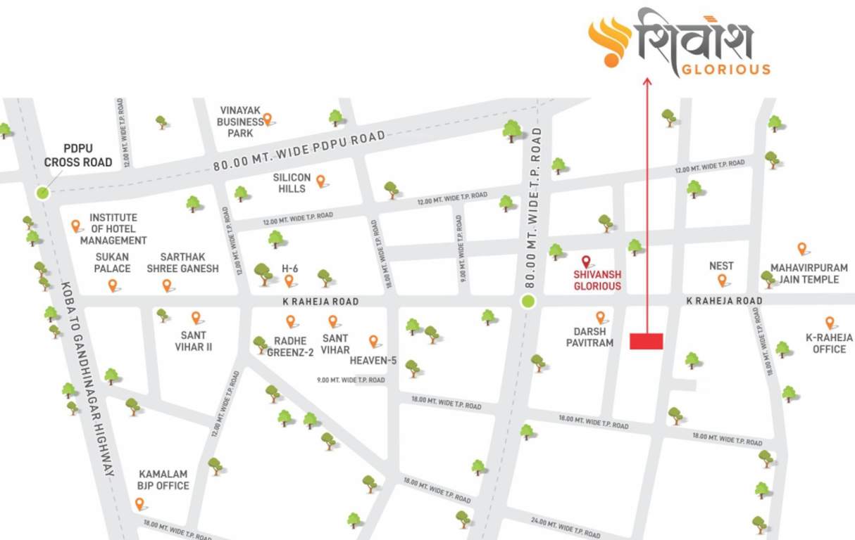  shivansh glorious Location Plan