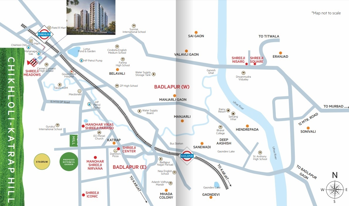  shreeji meadows Location Plan