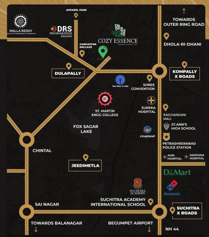  cozy essence elite Location Plan