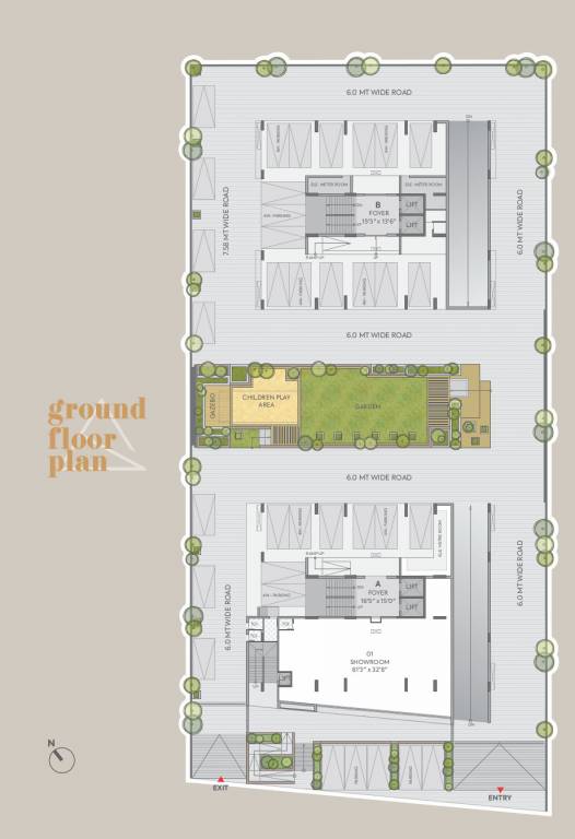  aarambh Block A & Block B Cluster Plan for Ground Floor