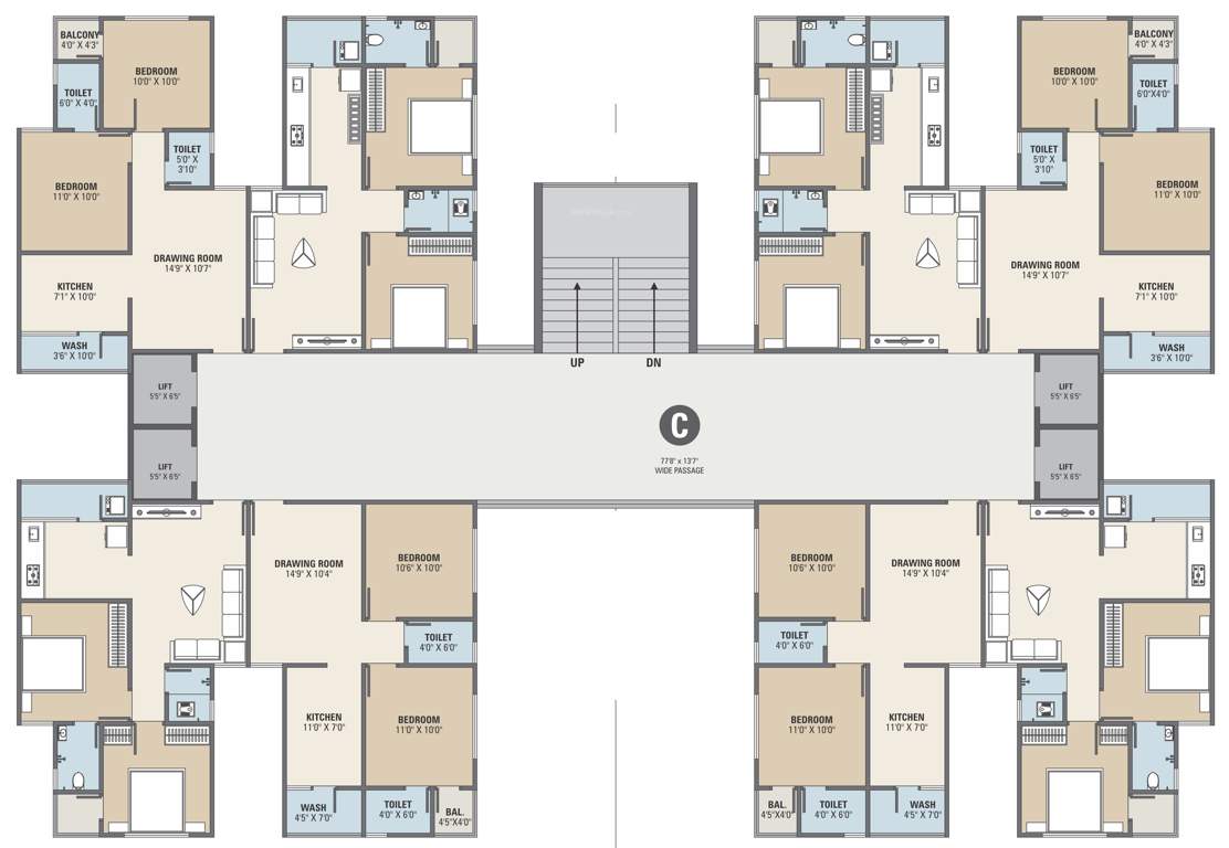  shivanta sky C Cluster Plan