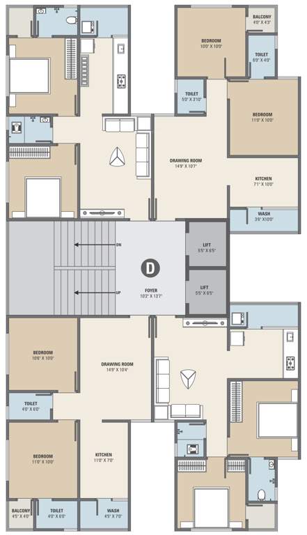  shivanta sky D Cluster Plan