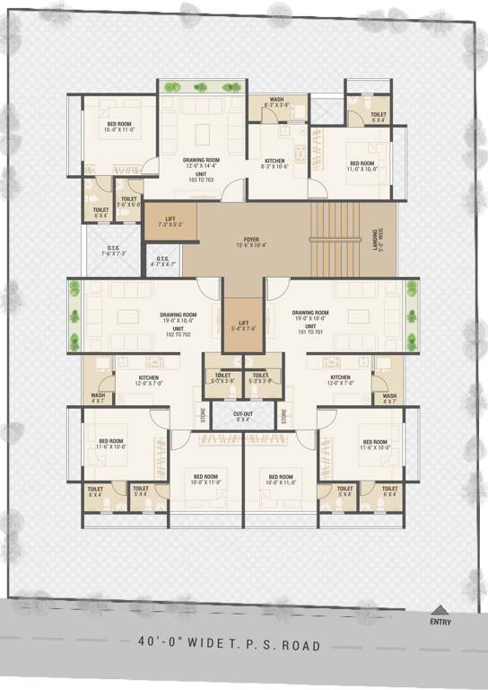  residency iii One Cluster Plan From 1st To 7th Floor