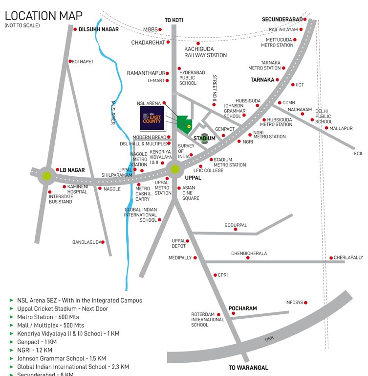 east county tower ii Location Plan