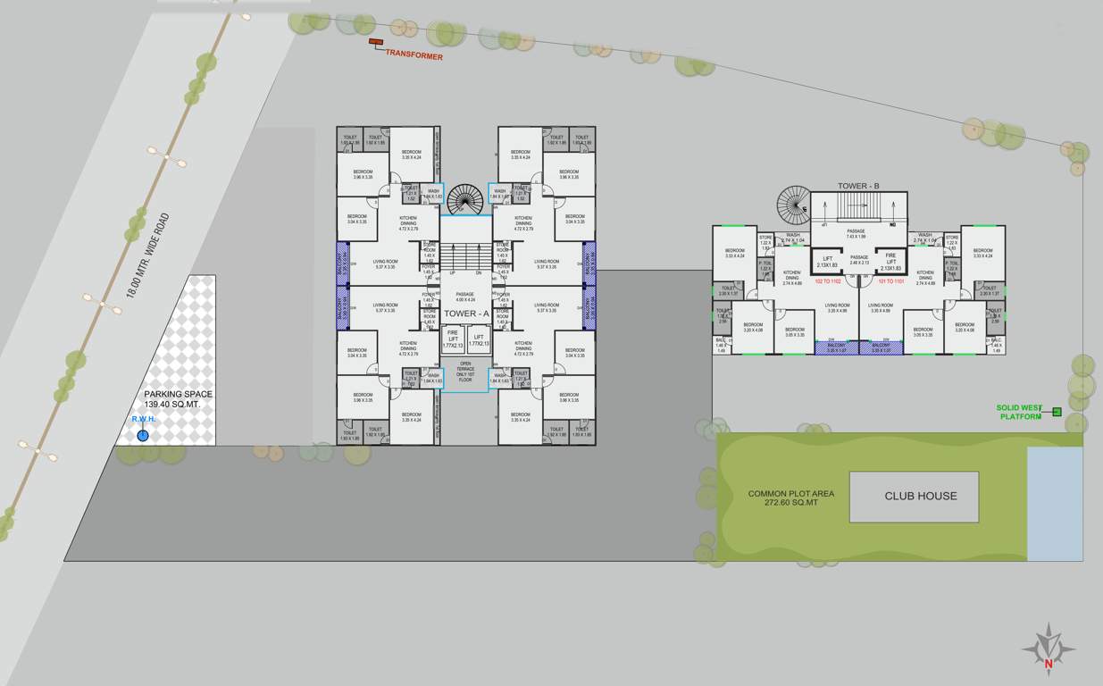  avion sky Block A & B Cluster Plan from 1st to 12th Floor