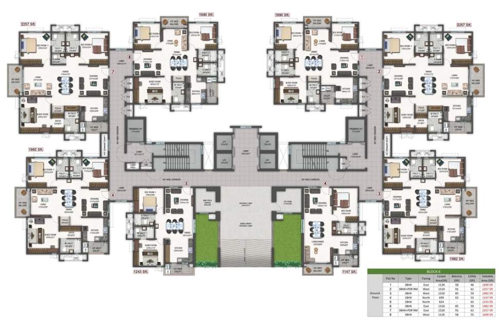  zenon Block E Cluster Plan for ground Floor
