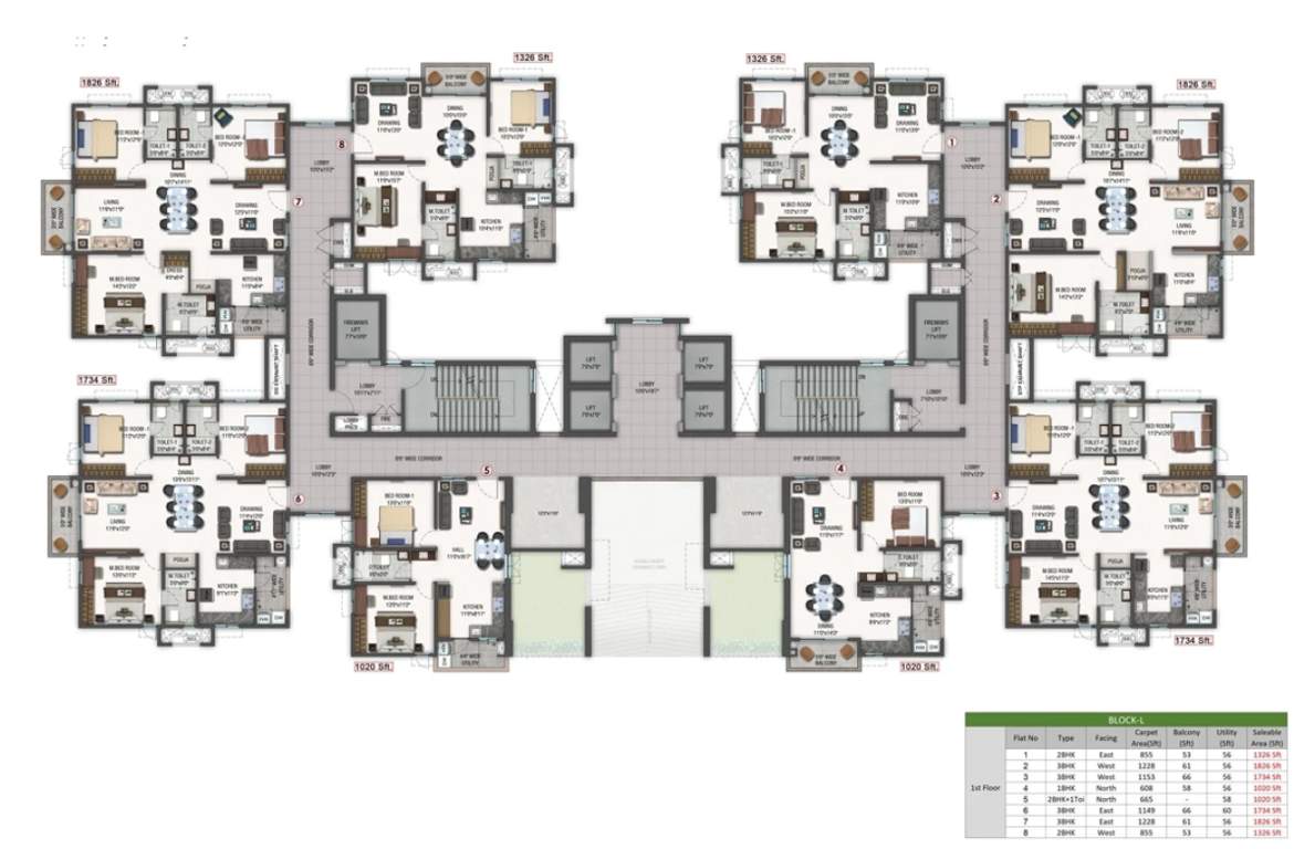  zenon Block L Cluster Plan for 1st Floor