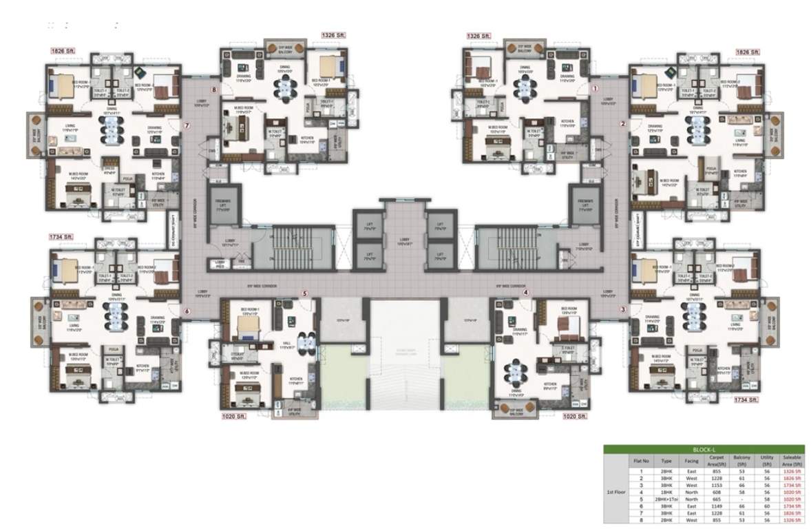  zenon Block L Cluster Plan for ground Floor