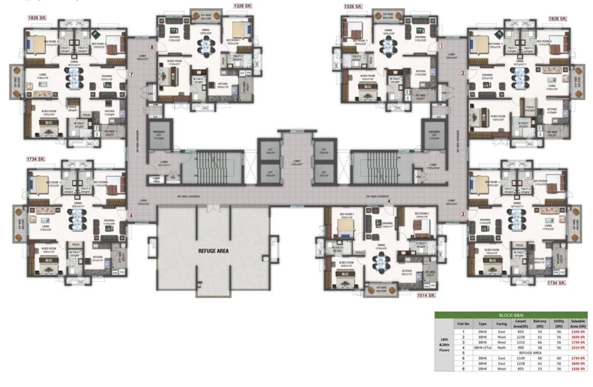  zenon Block N And B Cluster Plan for ground Floor