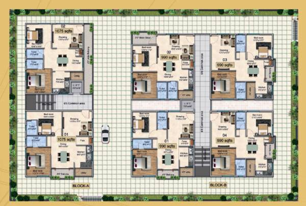  r-n-enclave Block A Cluster Plan