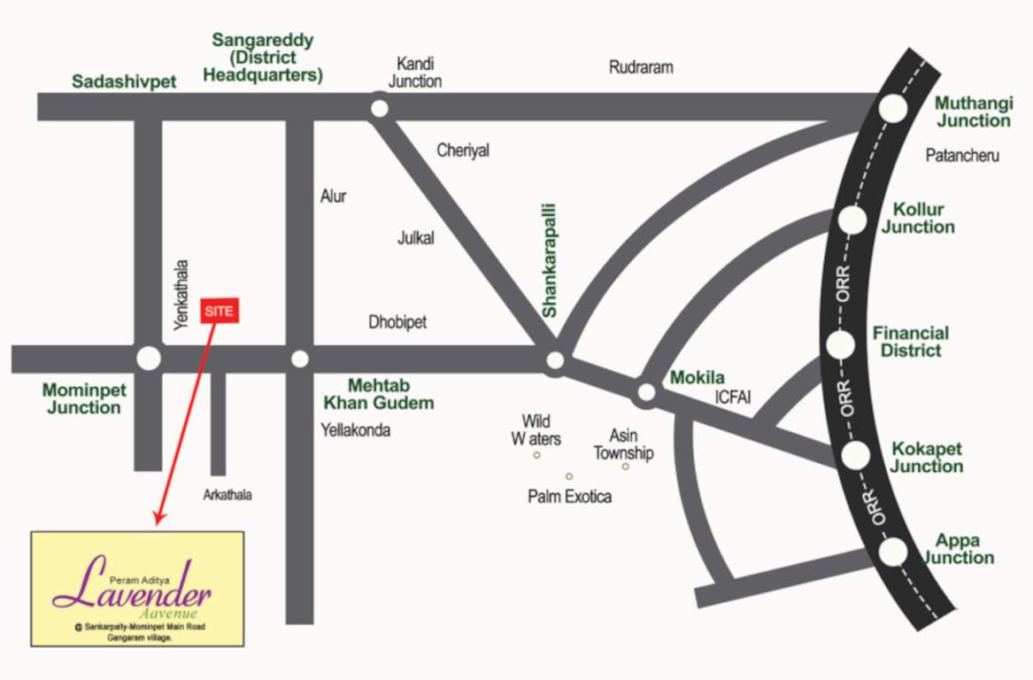  aditya lavender avenue Location Plan