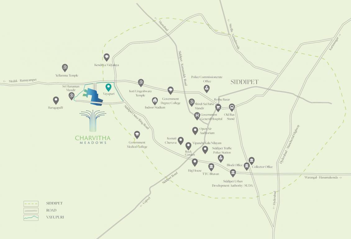  charvitha meadows Location Plan