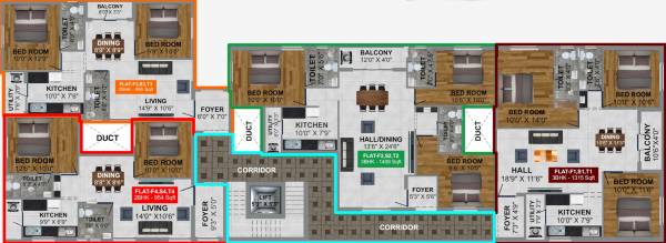  subiksham Subiksham Cluster Plan from 1st to 3rd Floor