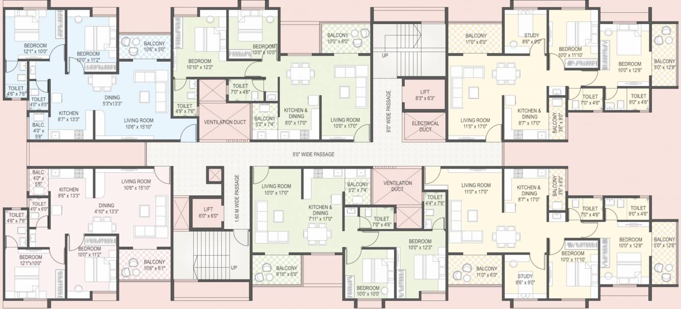  florenza B Building Cluster Plan For Typical