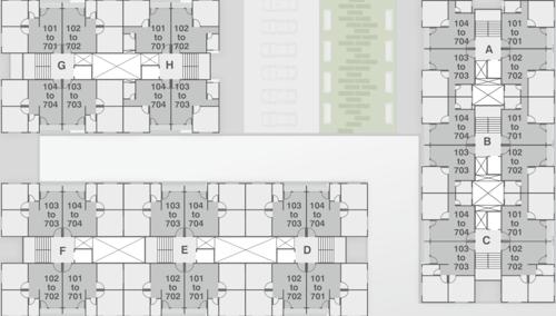  shree-siddheshwar-hilltop Block A,B,C,D,E,F,G,H Cluster Plan from 1st to 7th Floor