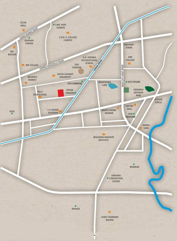  shaligram flats Location Plan