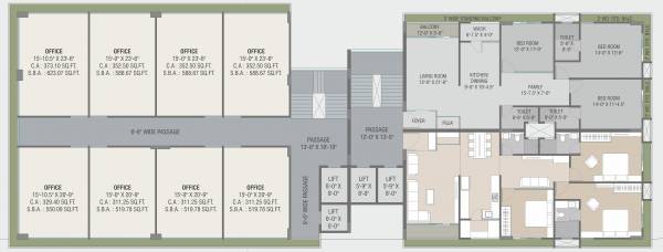  aura-memories Tower Typical Cluster Plan From 4th To 6th Floor