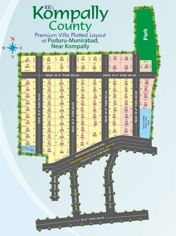  kompally county Layout Plan
