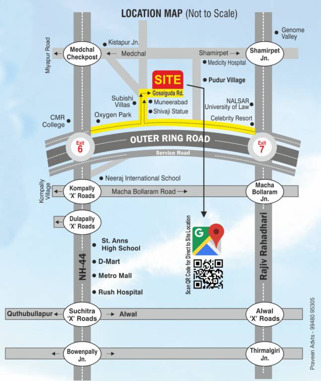  kompally county Location Plan