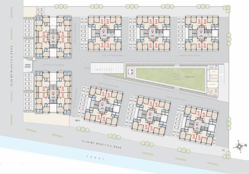  karnavati-apartment-6 Block A,B,C,D,E,F,G,H Cluster Plan from 1st to 11th Floor