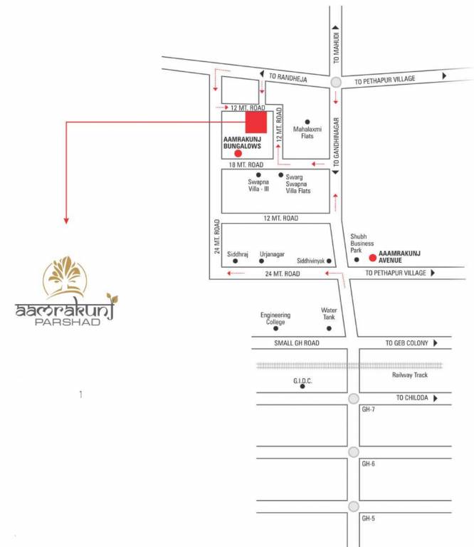  aamrakunj parshad Location Plan