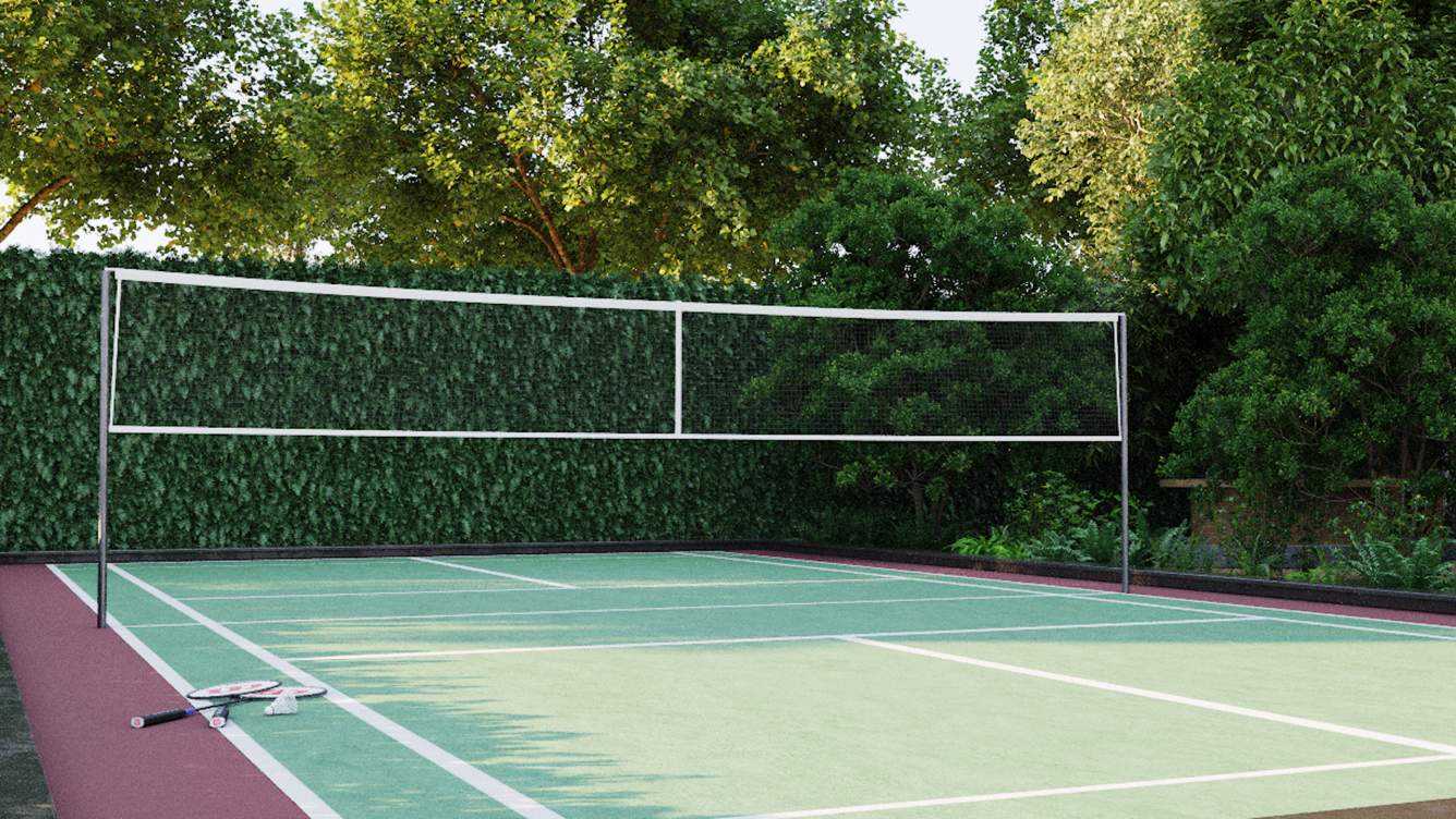  grey stone Badminton Court