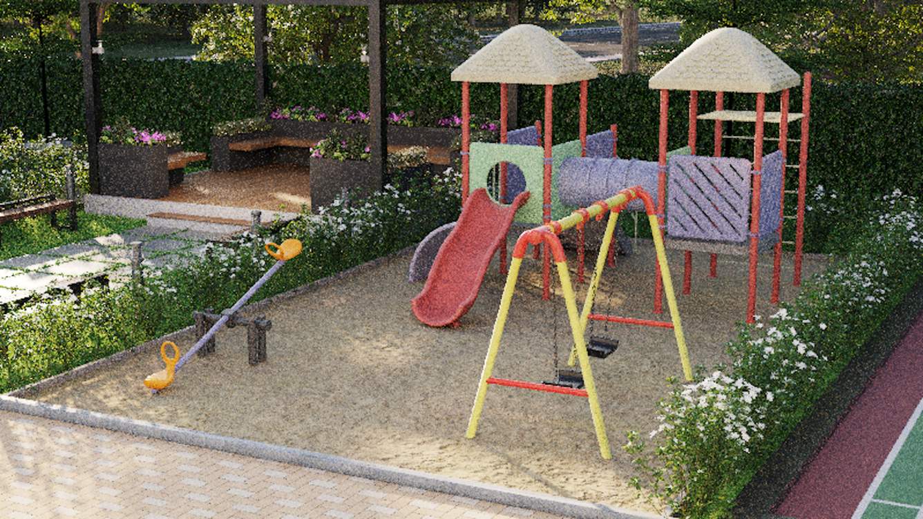  grey stone Children's play area