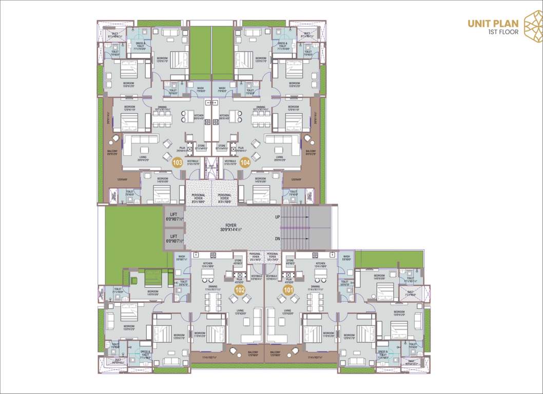  aurum legacy Aurum Legacy Cluster Plan For 1st Floor