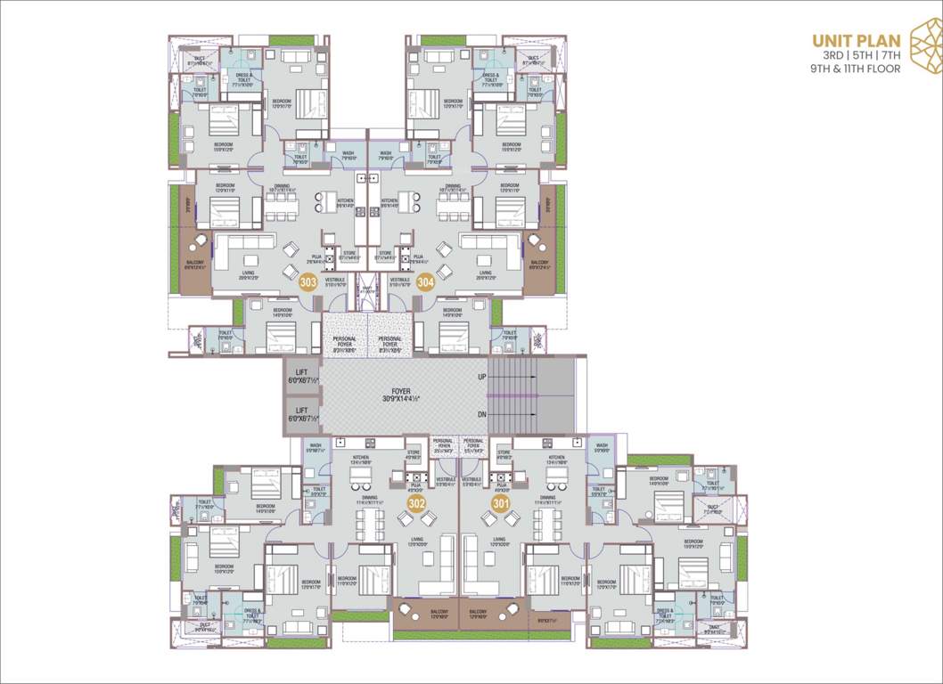  aurum legacy Aurum Legacy Cluster Plan For Odd Floor