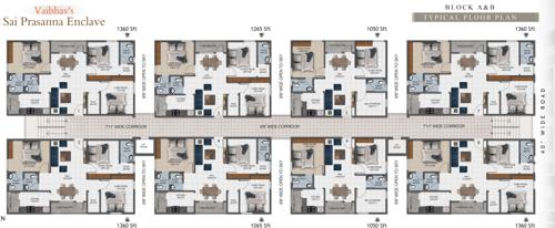 Block A And Block B Cluster Plan from 1st to 5th Floor vaibhavs-sai-prasanna-enclave Block A And Block B Cluster Plan from 1st to 5th Floor