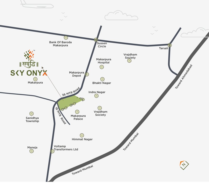  samruddhi sky onyx Location Plan