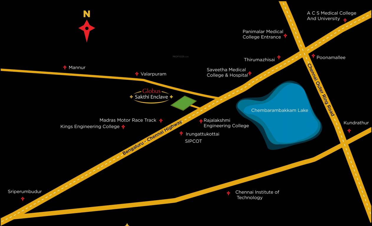  globus sakthi enclave Location Plan