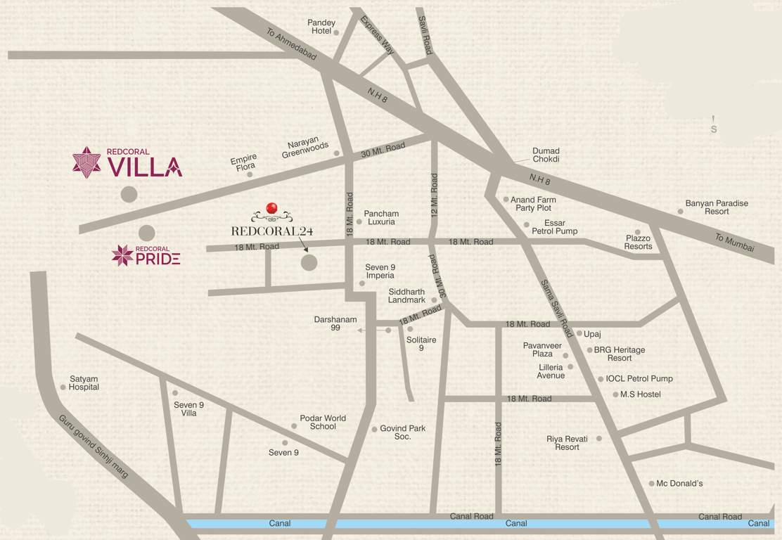  redcoral villa Location Plan