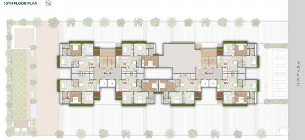  keshavpriya-sky Block A And Block B Cluster Plan for 10th Floor