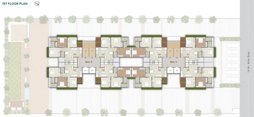  keshavpriya-sky Block A And Block B Cluster Plan for 1st Floor