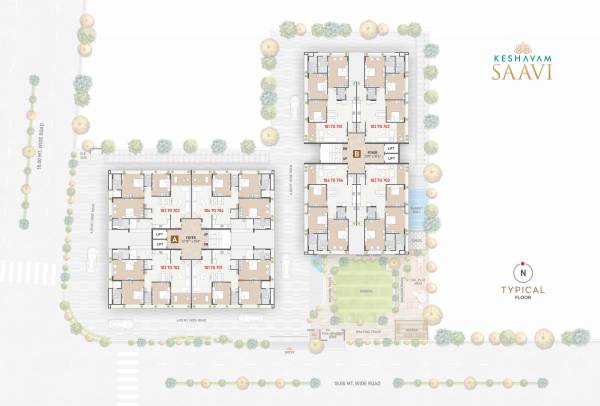  keshavam-saavi Block A And B Cluster Plan For Typical Floor