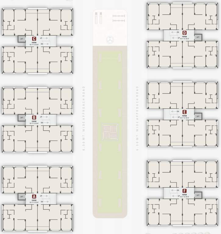  avenue A, B, C, D, E, F Typical Cluster Plan From 1st To 5th Floor