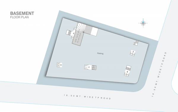  shree-siddheshwar-highview Block A, Block B, Block C, Block D, Block E Basement Cluster Plan
