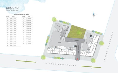  shree-siddheshwar-highview Block A, Block B, Block C, Block D, Block E Cluster Plan for ground Floor