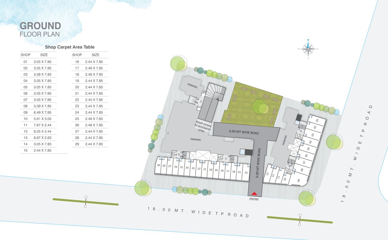  shree siddheshwar highview Block A, Block B, Block C, Block D, Block E Cluster Plan for ground Floor