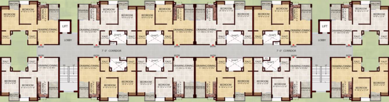 madhav residency B Cluster Plan For Typical