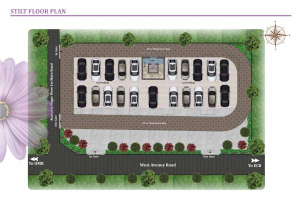  vasantham Vasantham Cluster Plan For Stilt Floor