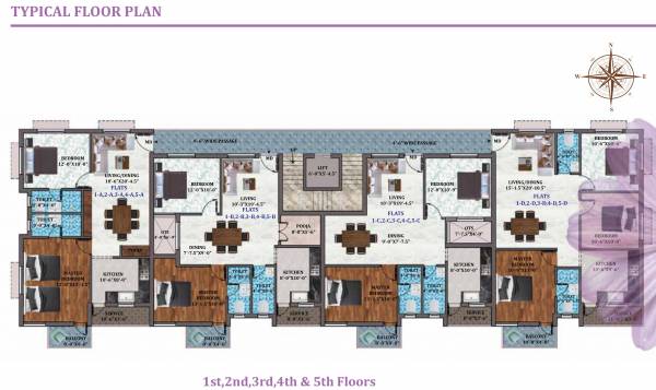  vasantham Vasantham Cluster Plan From 1st to 5th Floor