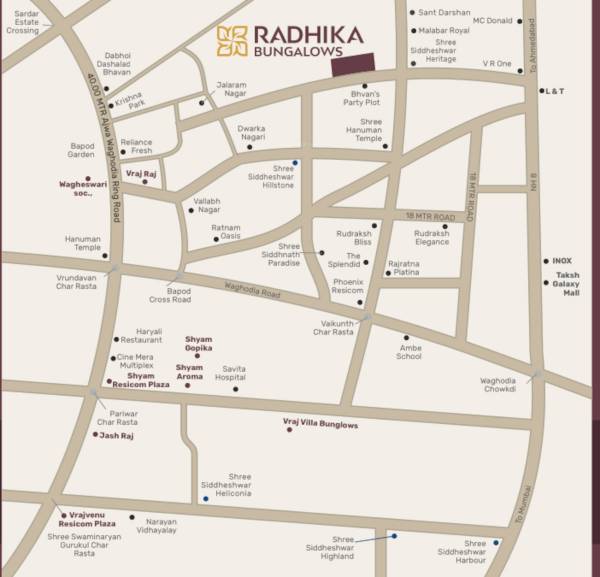  radhika-bunglows Location Plan