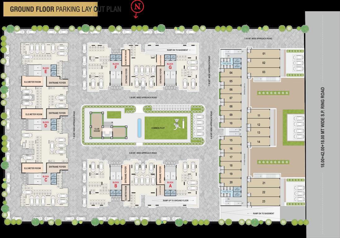  elegance A Cluster Plan for ground Floor