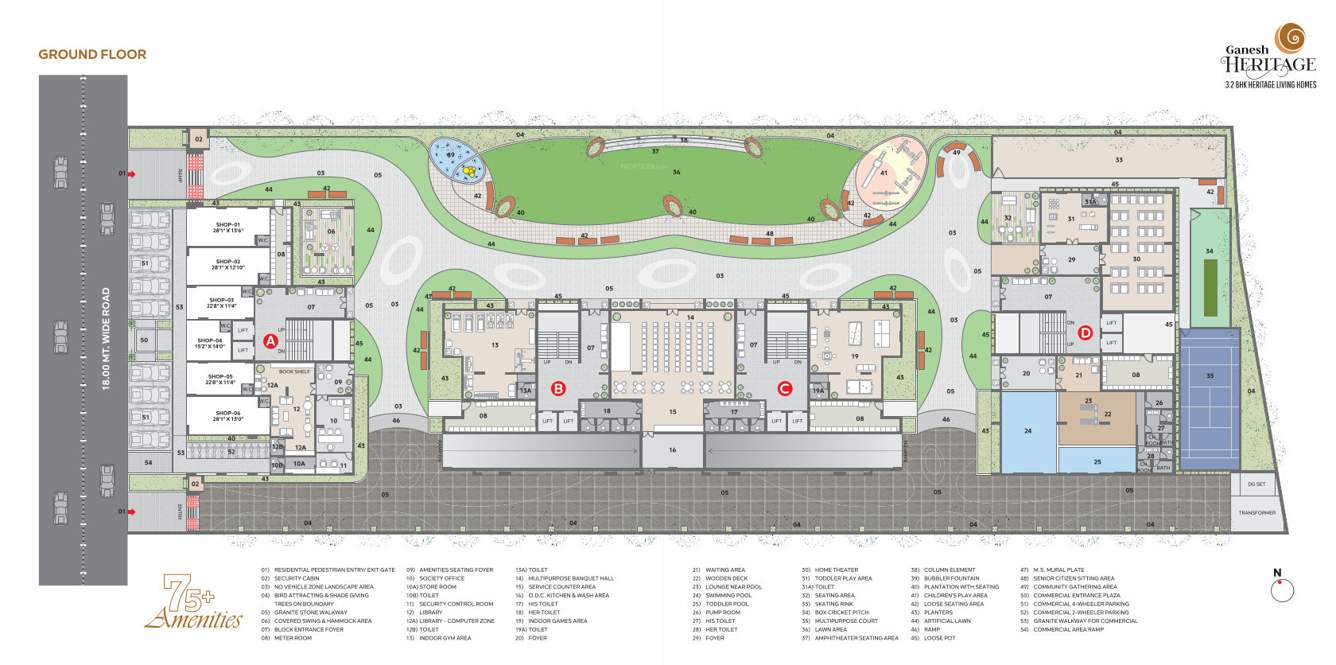  heritage Block A B C D Cluster Plan